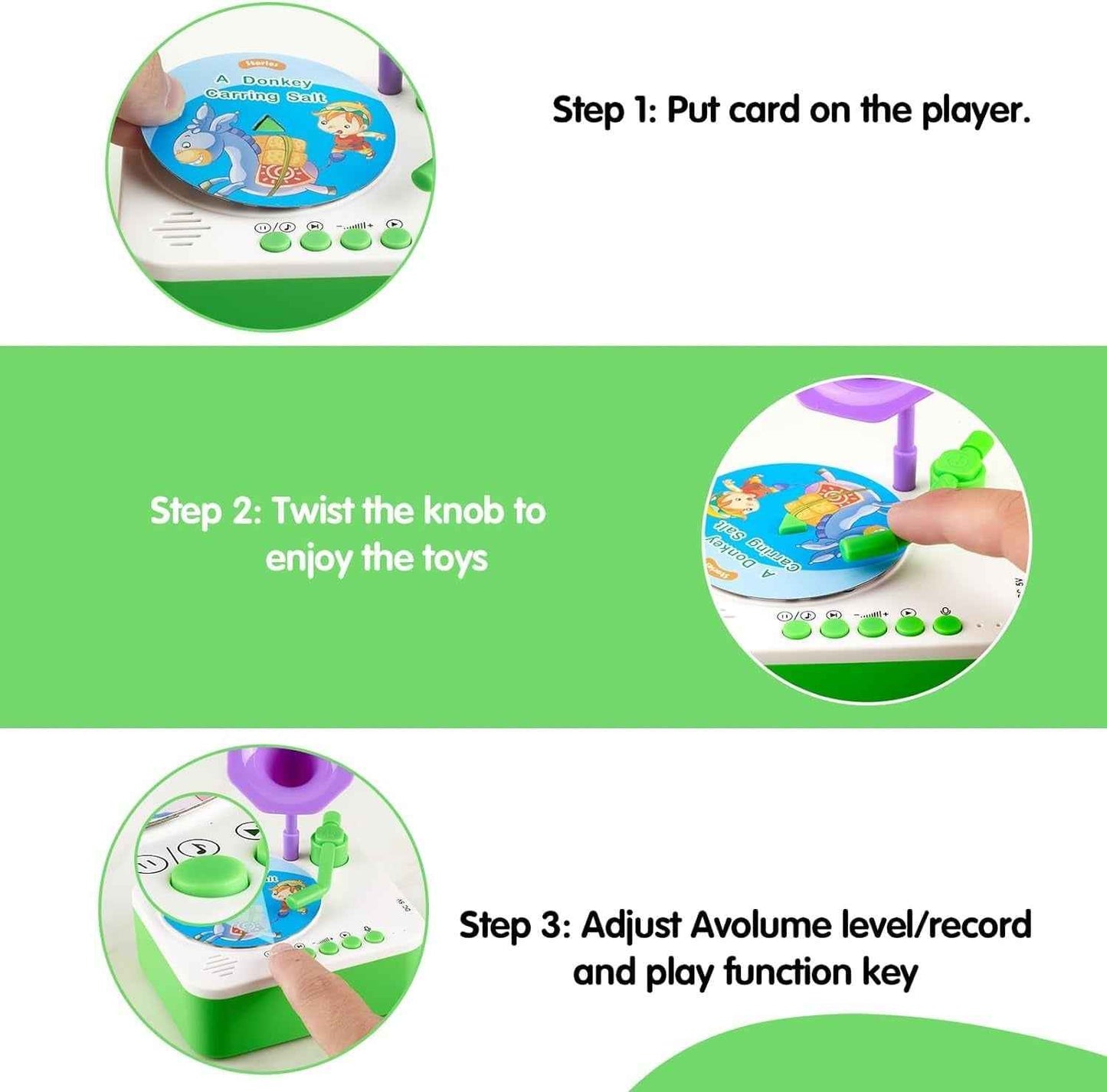 Kids Gramophone Story & Music Player