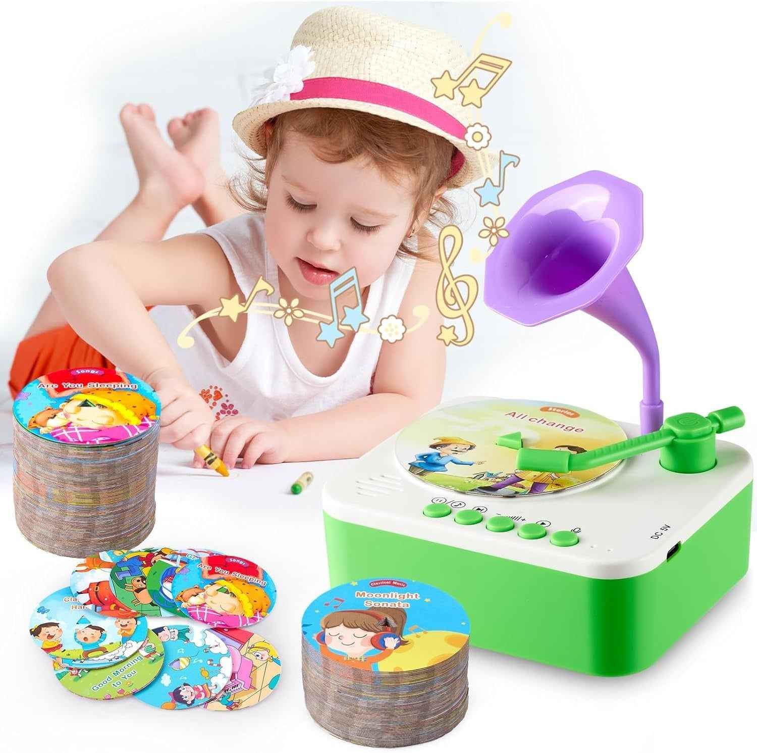 Kids Gramophone Story & Music Player