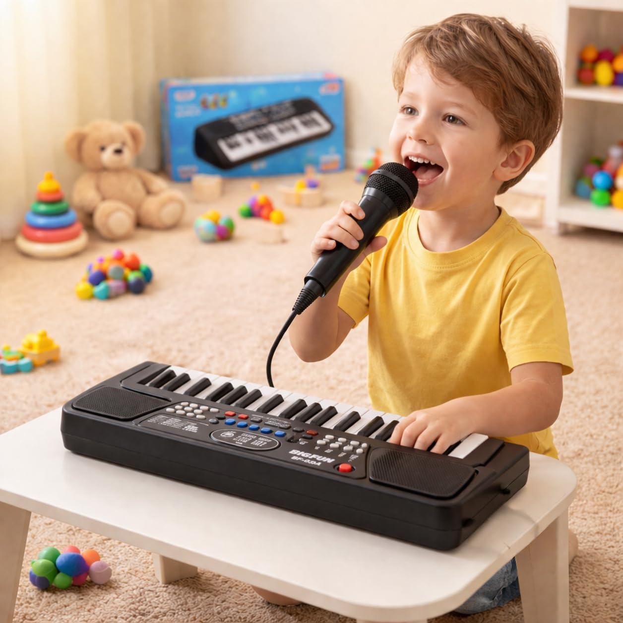 Kids Piano Keyboard with Microphone 37 Keys