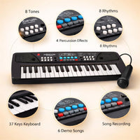 Kids Piano Keyboard with Microphone 37 Keys
