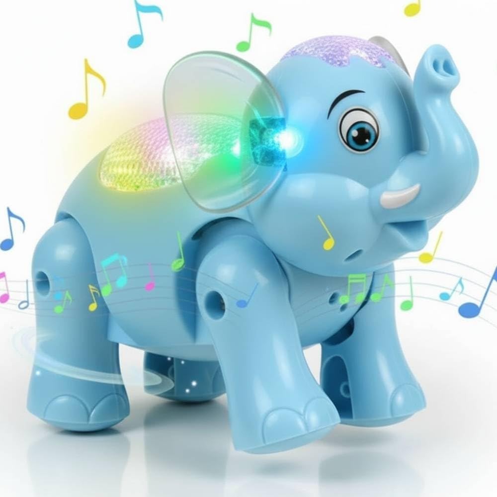 Musical Crawling Elephant Baby Toy