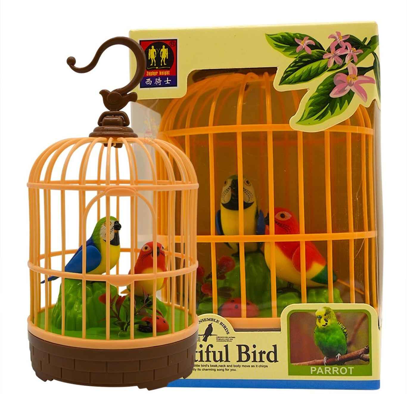 Preety Bird Singing Bird Cage Toy