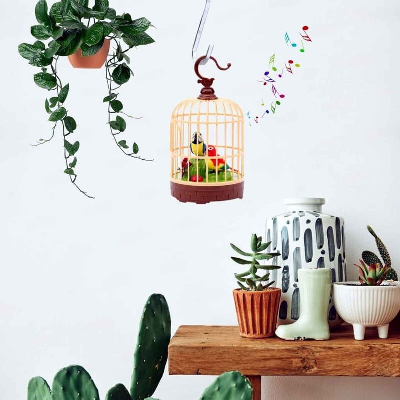 Preety Bird Singing Bird Cage Toy
