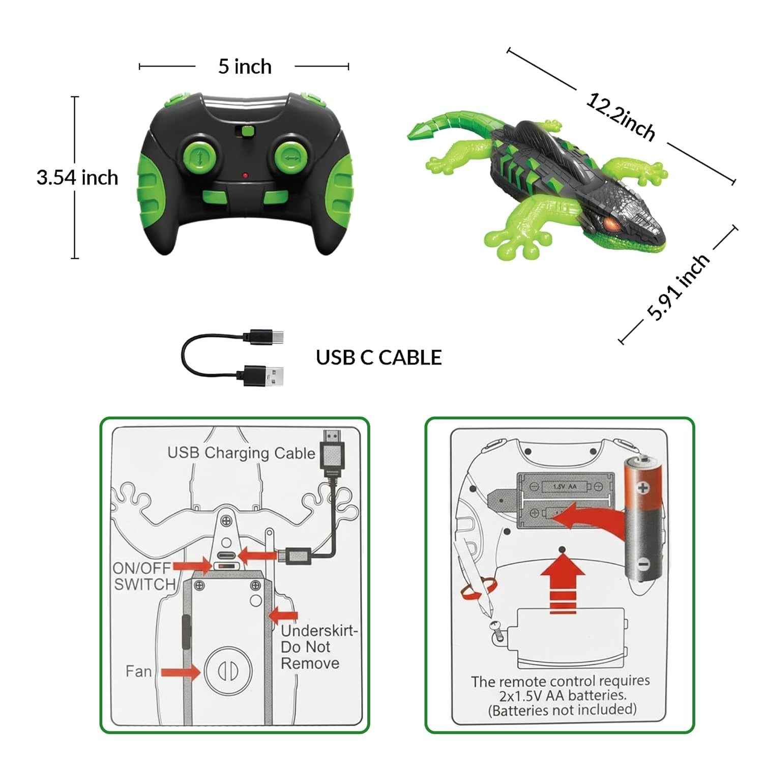 Remote Control Wall Climbing Gecko Toy