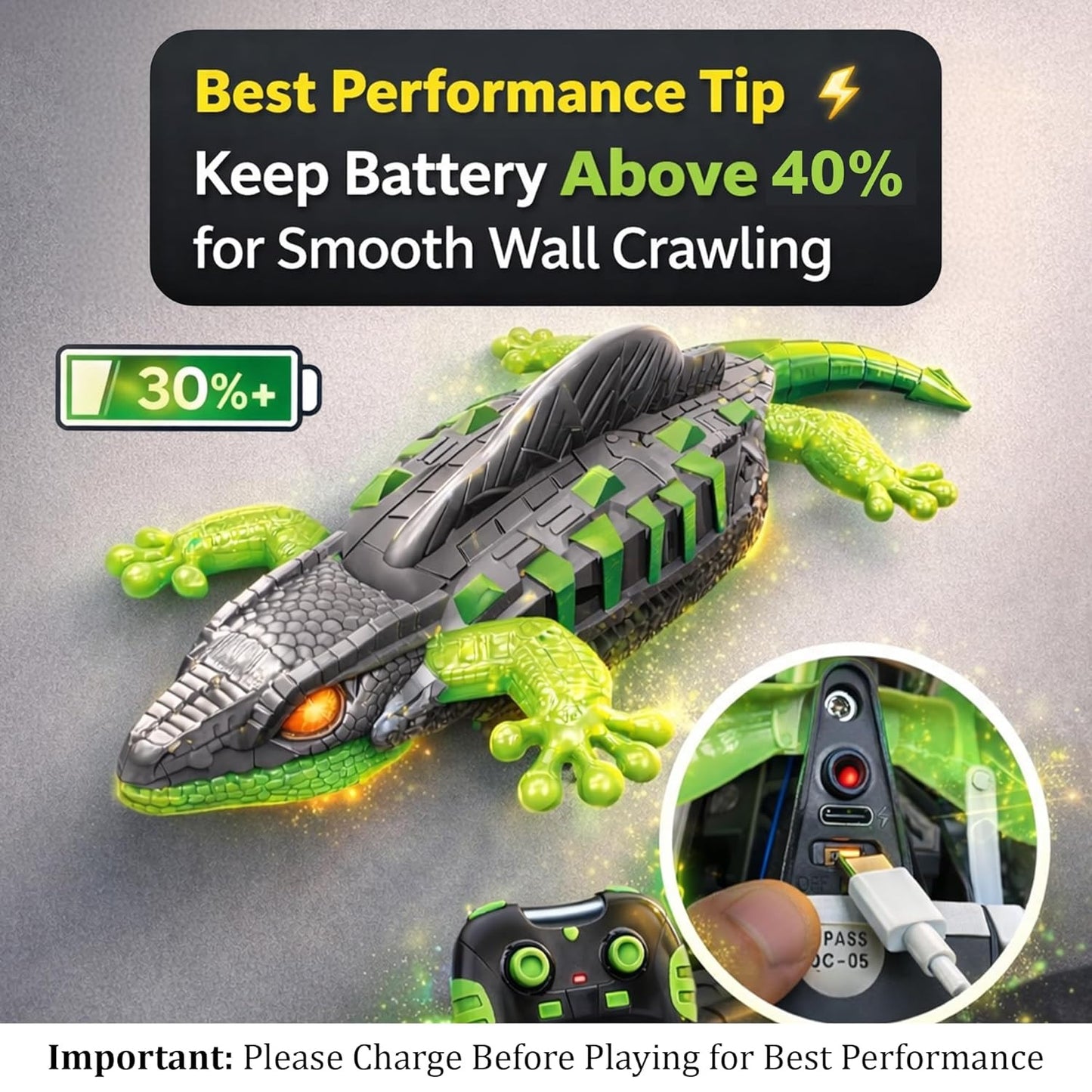Remote Control Wall Climbing Gecko Toy