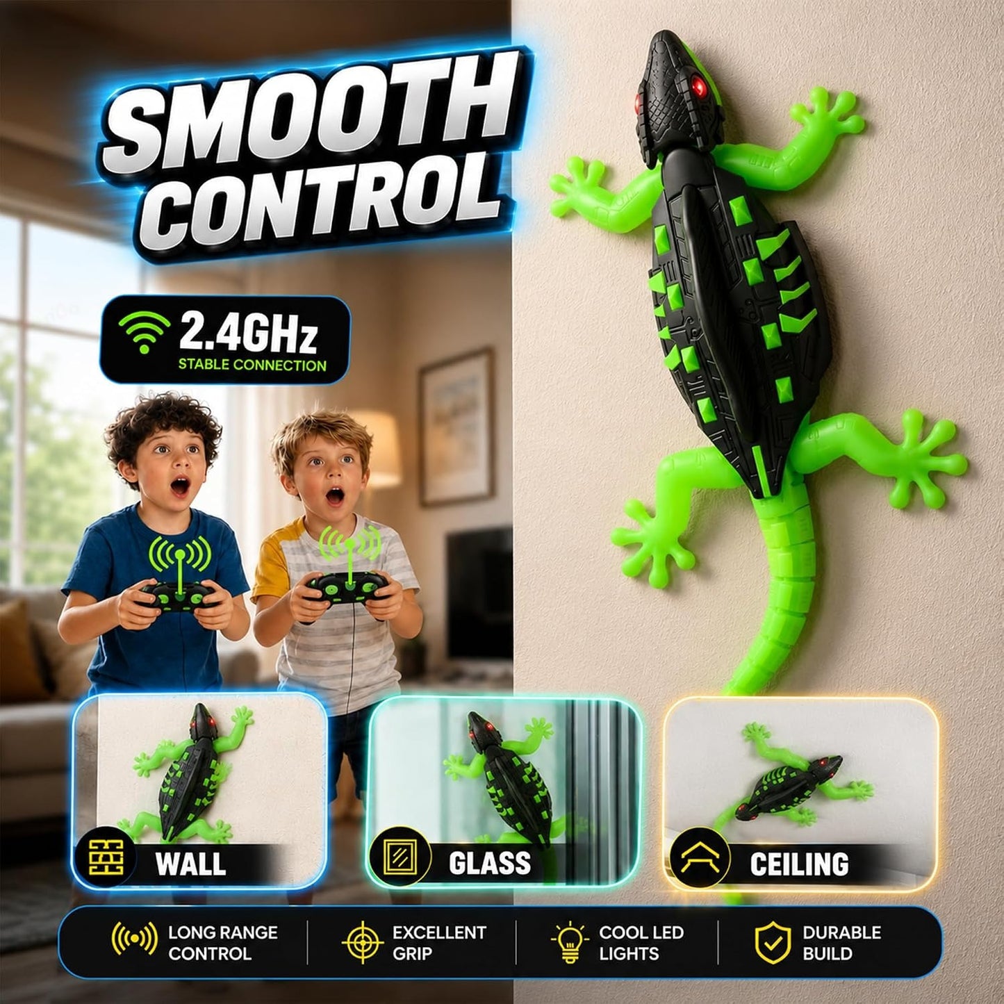 Remote Control Wall Climbing Gecko Toy