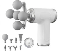 Title: Massage Gun FG23 9-in-1 Deep Tissue Percussion Massager – Cordless Full Body Muscle Recovery Gun with 9 Interchangeable Heads, 6 Speed Levels & Dual Battery for Neck, Back, Legs & Feet