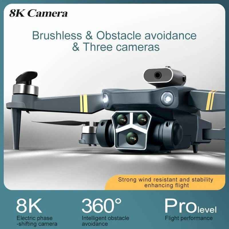 Y3 Max Drone 14+ Age – Dual Camera FPV Drone with 5-Sided Obstacle Avoidance & Triple Battery Combo with Carry Case